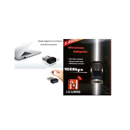 Adaptador USB 2.0 Wireless WiFi 950Mbps Mini/ Alta Velocidade/ Conexão Rápida e Estável Para PC e Notebook - 5