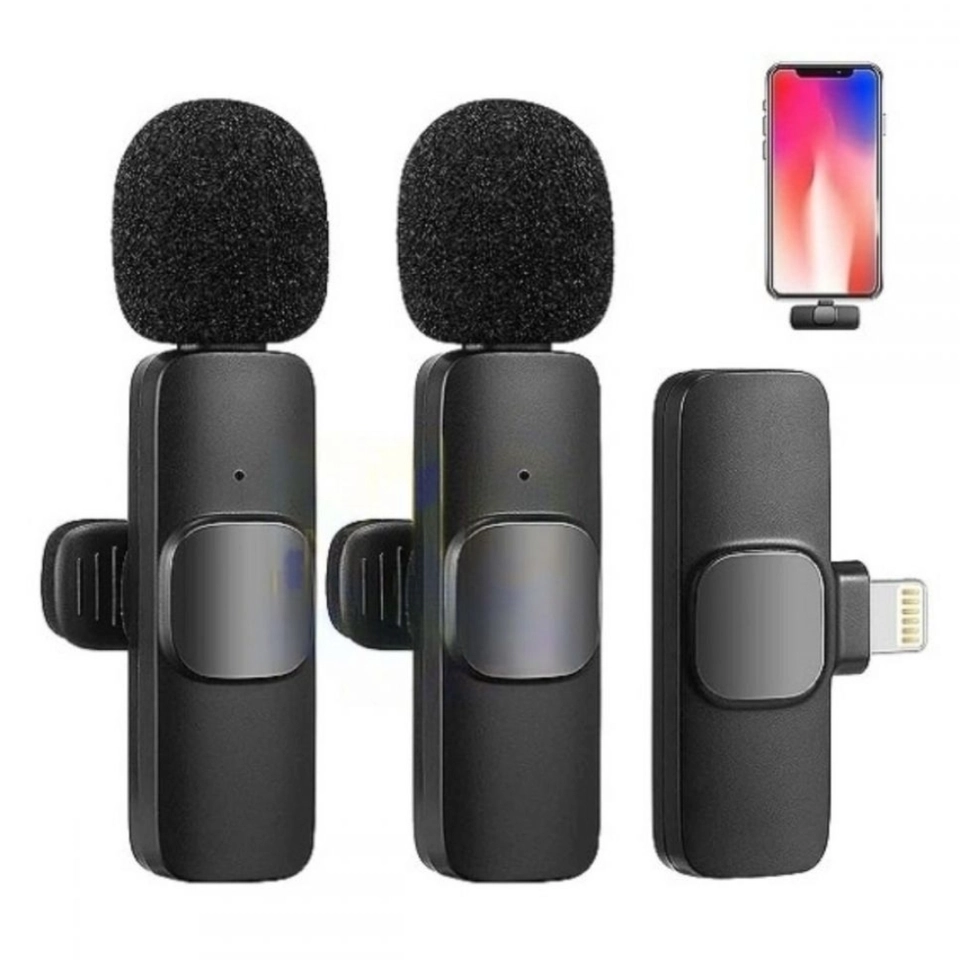 Mini Microfone De Lapela Sem Fio Profissional Magnético Com Cancelamento De Ruído Para iPhone Android Lighting Type C Phone - 5