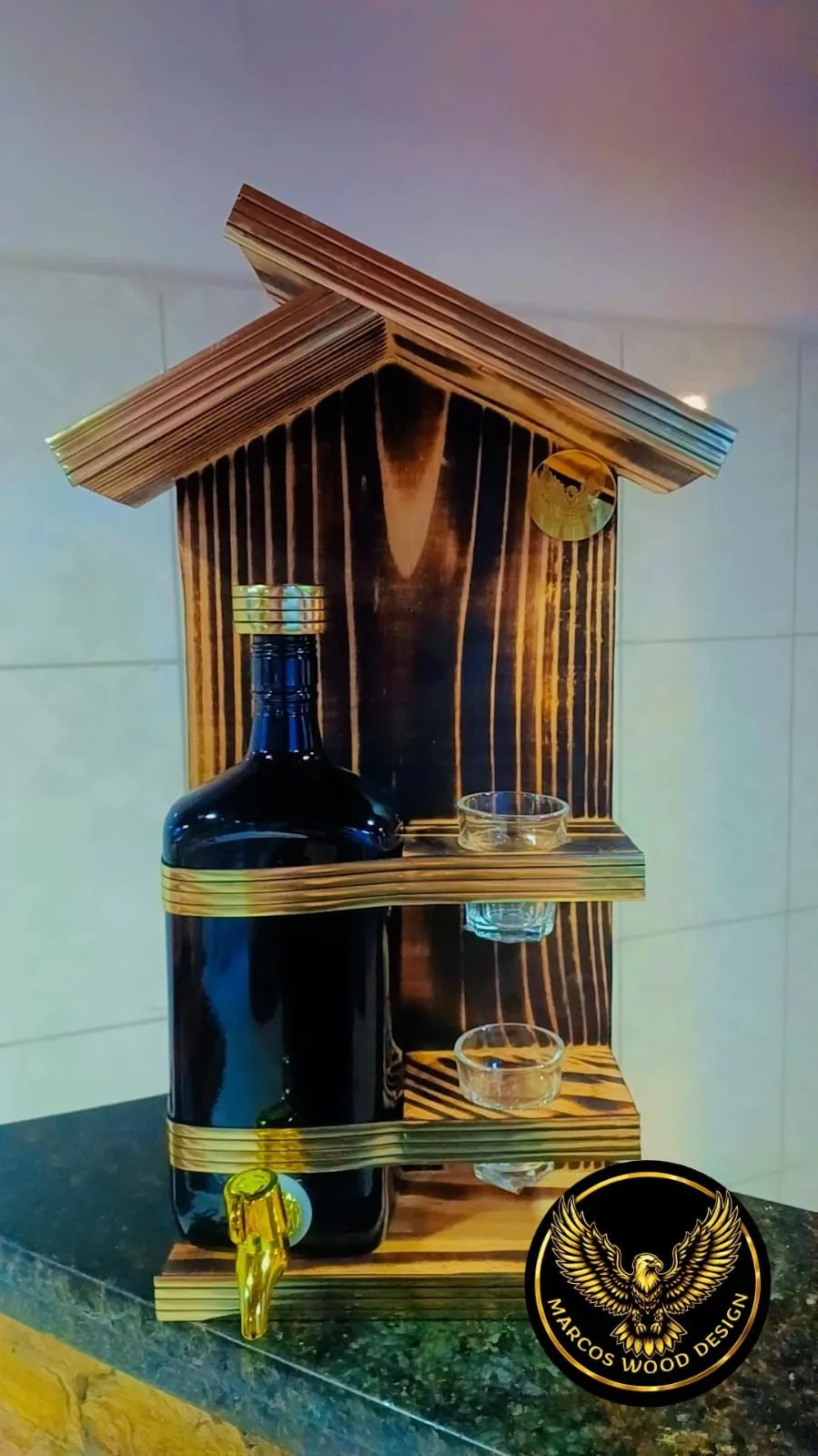 Porta-Bebidas Premium em Madeira Pinus - 2