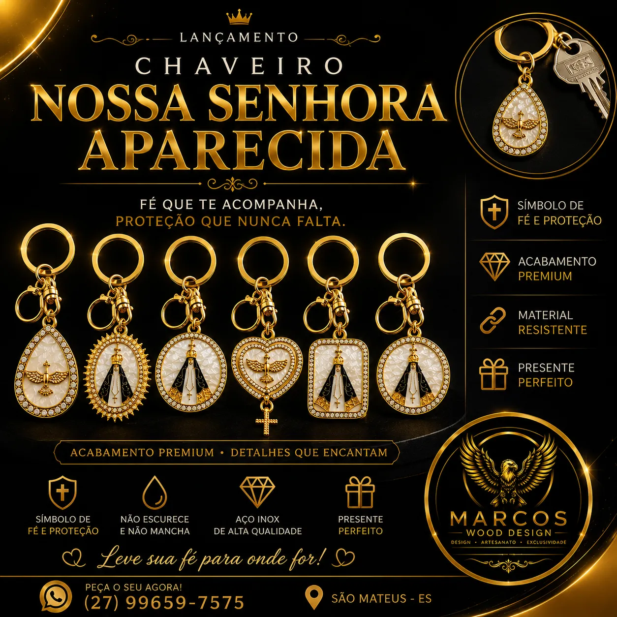 Chaveiro Nossa Senhora Aparecida  - 1