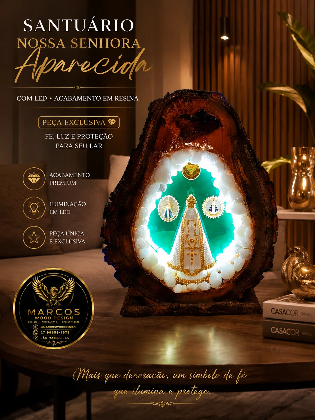 Santuário Nossa Senhora Aparecida Led Verde - 1