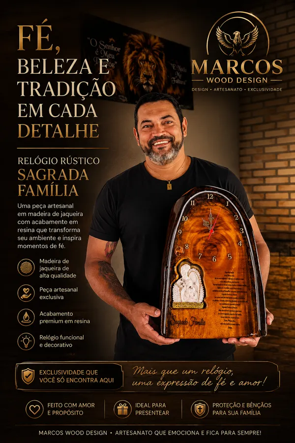 Relógio Sagrada Família Premium