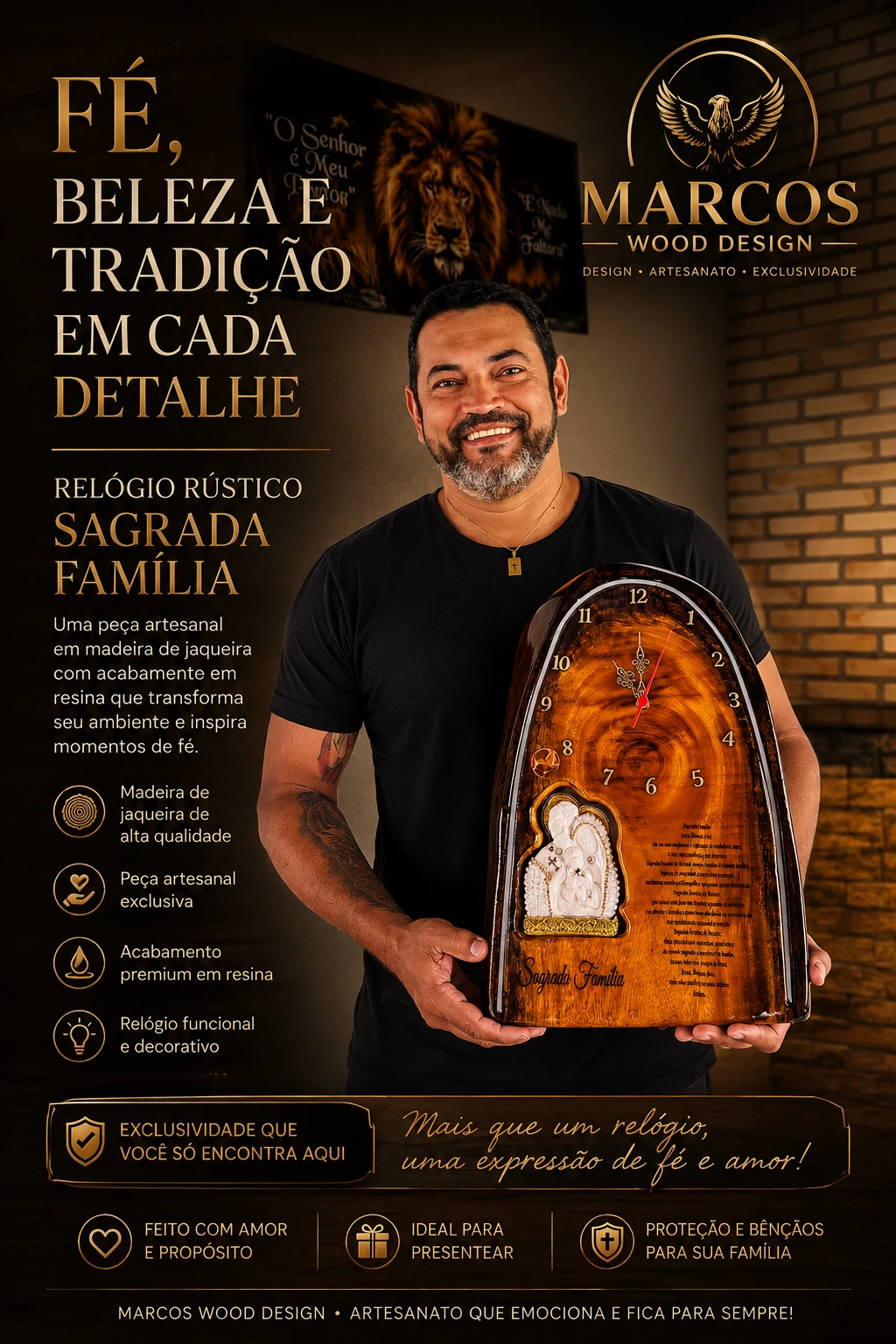 Relógio Sagrada Família Premium - 1