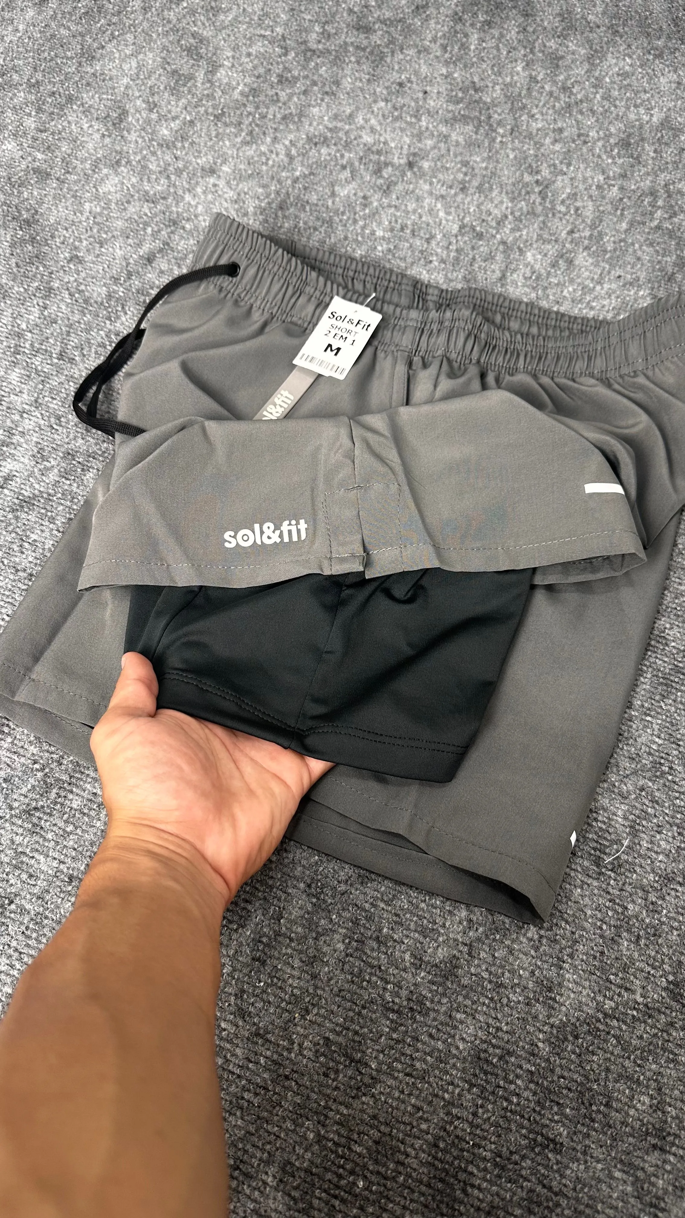 Short duplo treino - Sol fit - 2