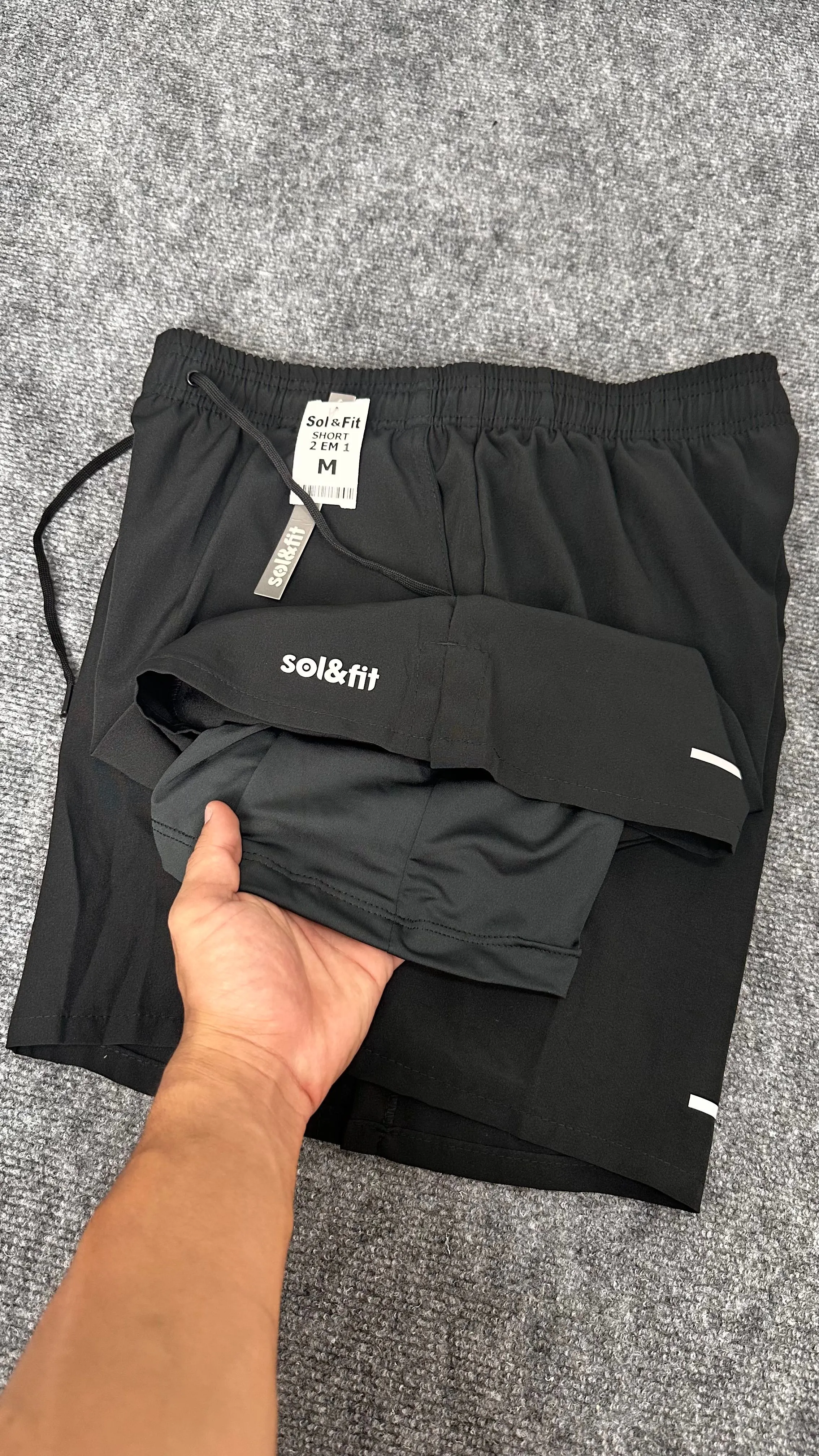 Short duplo treino - Sol fit  - 2