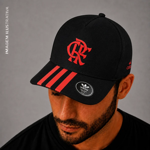 Boné Flamengo - Preto/Vermelho - imagem 1