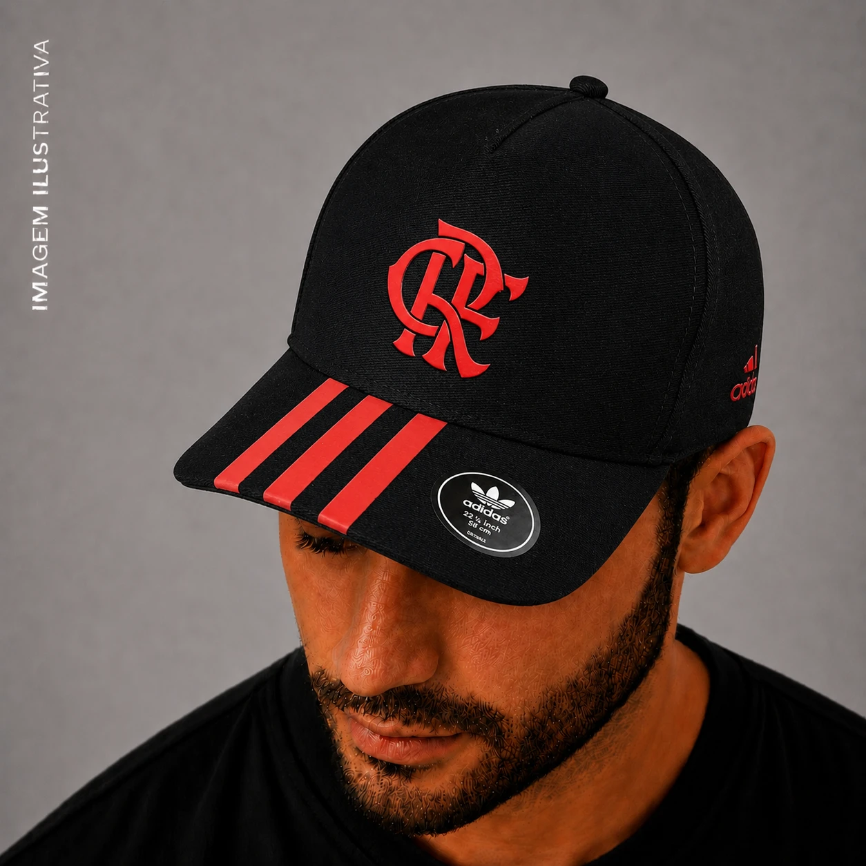 Boné Flamengo - Preto/Vermelho - 1