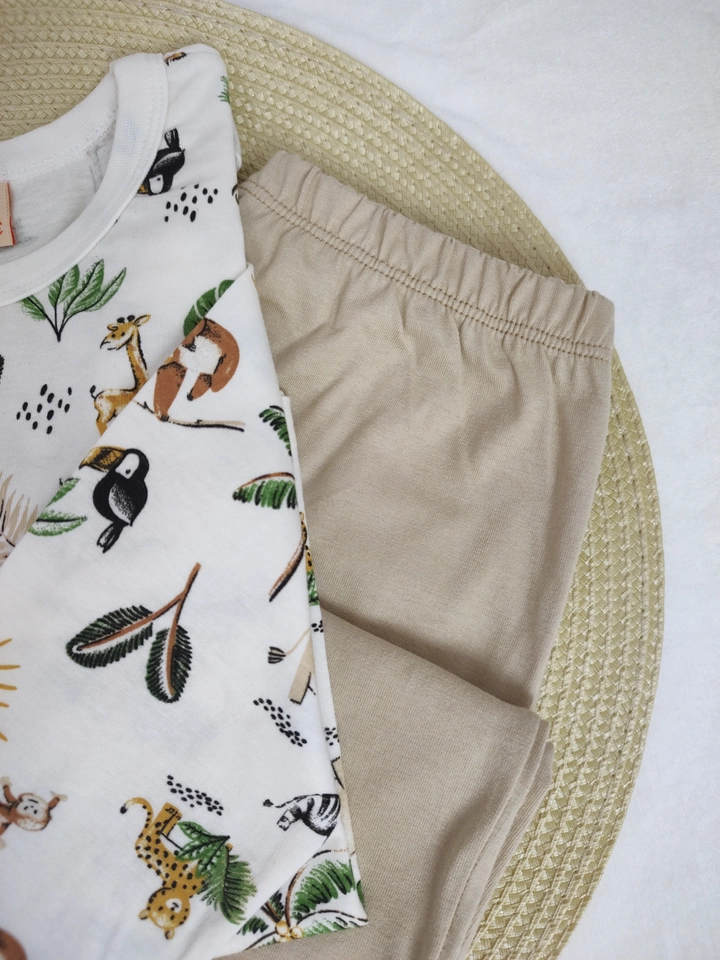 Conjunto Homewear Unissex Fauna Areia - 4