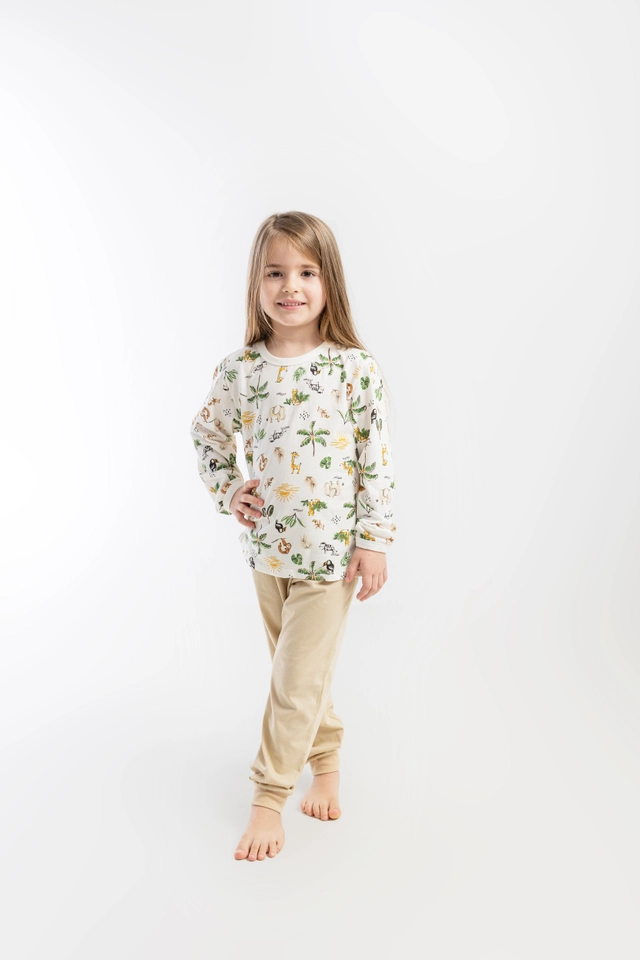 Conjunto Homewear Unissex Fauna Areia