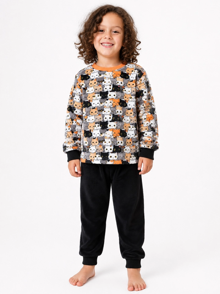 Conjunto Unissex Fleece Peluciado Premium Gatinhos - 6