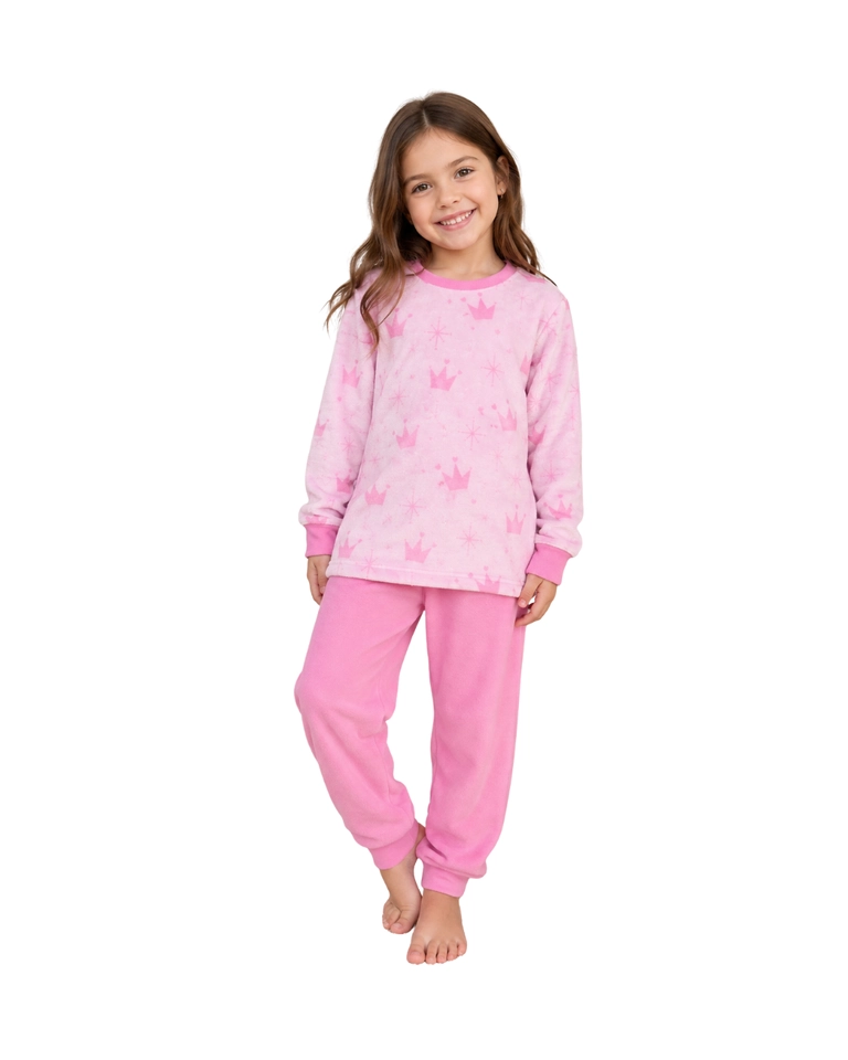Conjunto Fleece Peluciado Coroa 