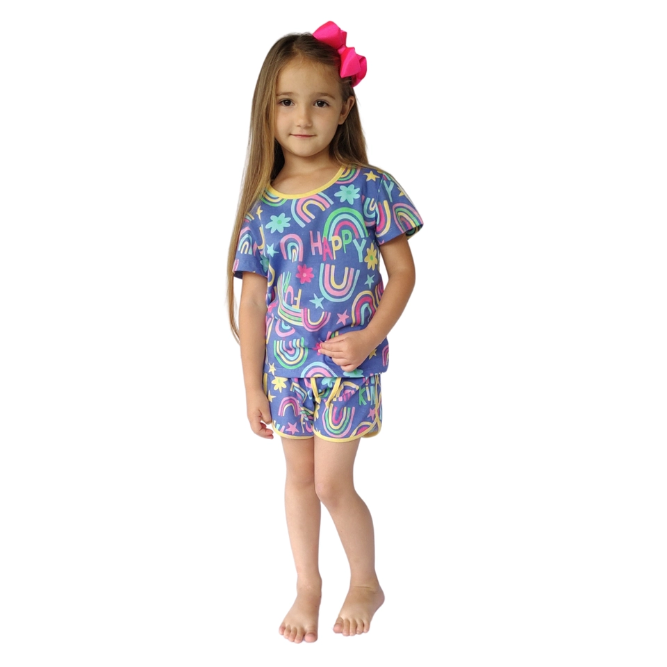 ÚLTIMA UNIDADE  Conjunto Menina Raiwbow - 2