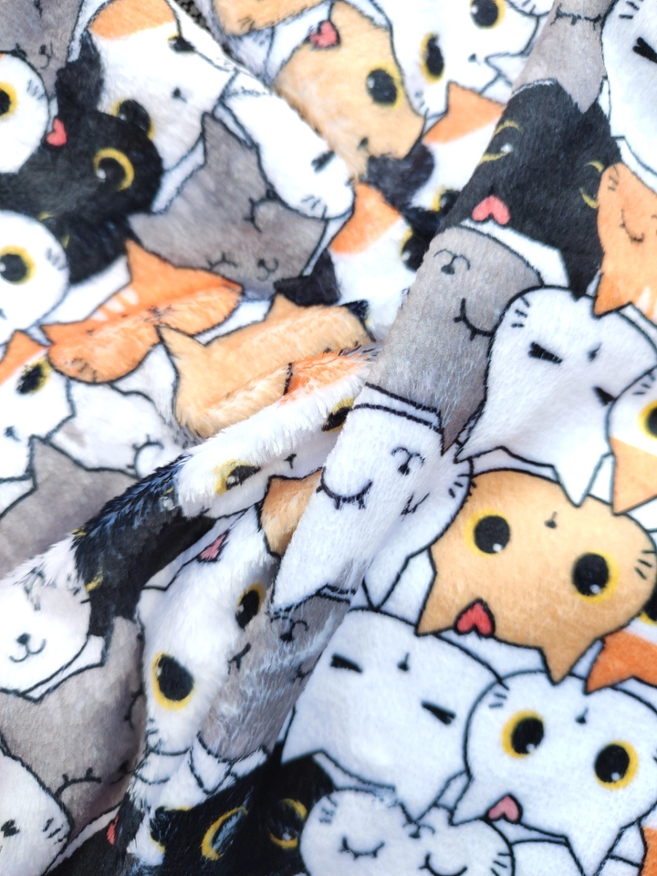 Macacão Unissex Fleece Peluciado Premium Gatinhos - 5