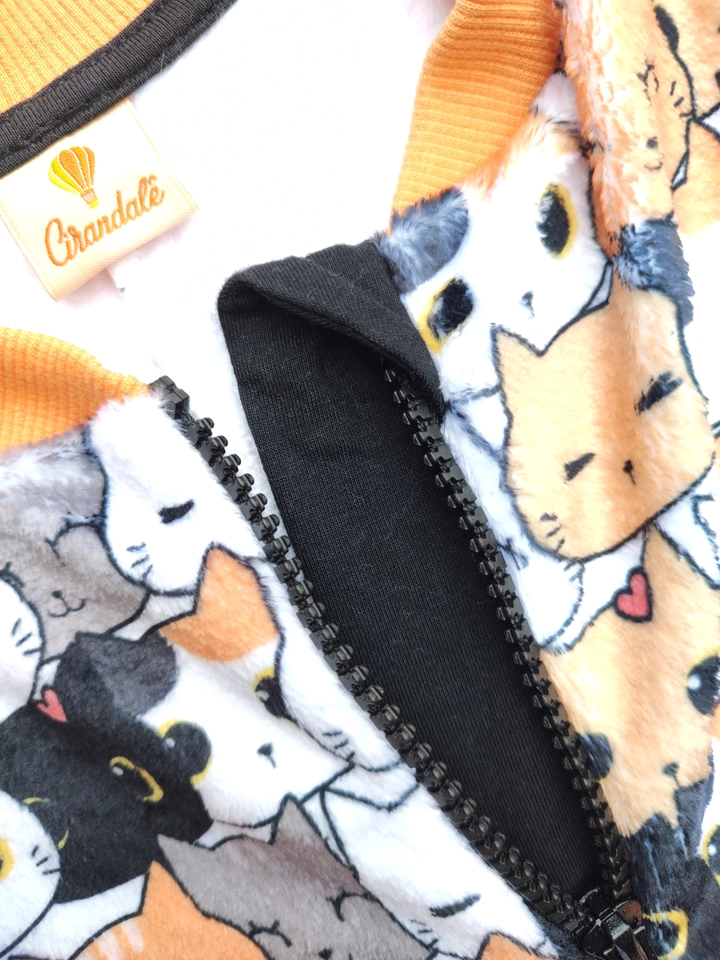 Macacão Unissex Fleece Peluciado Premium Gatinhos - 3
