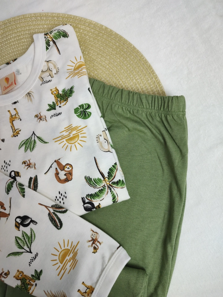Conjunto Homewear Unissex Fauna Verde - 4