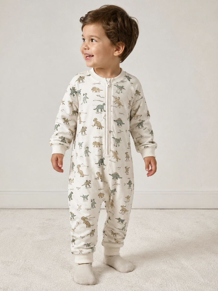 Macacão Fleece Peluciado Premium Mini Dino