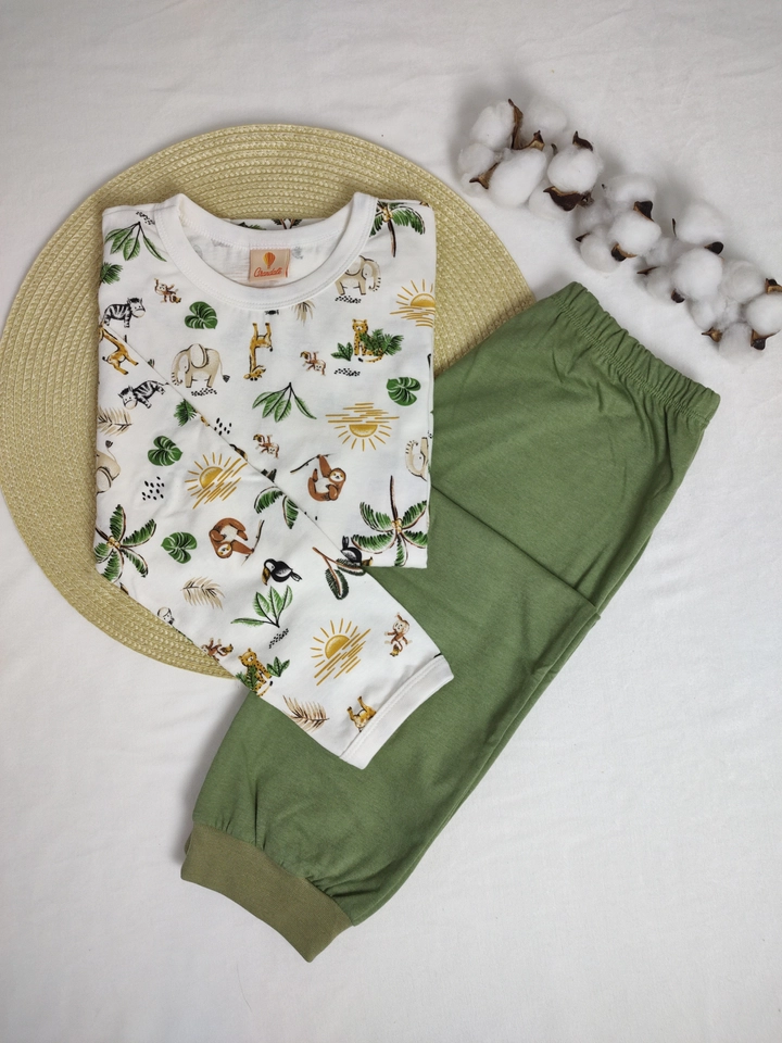 Conjunto Homewear Unissex Fauna Verde - 3
