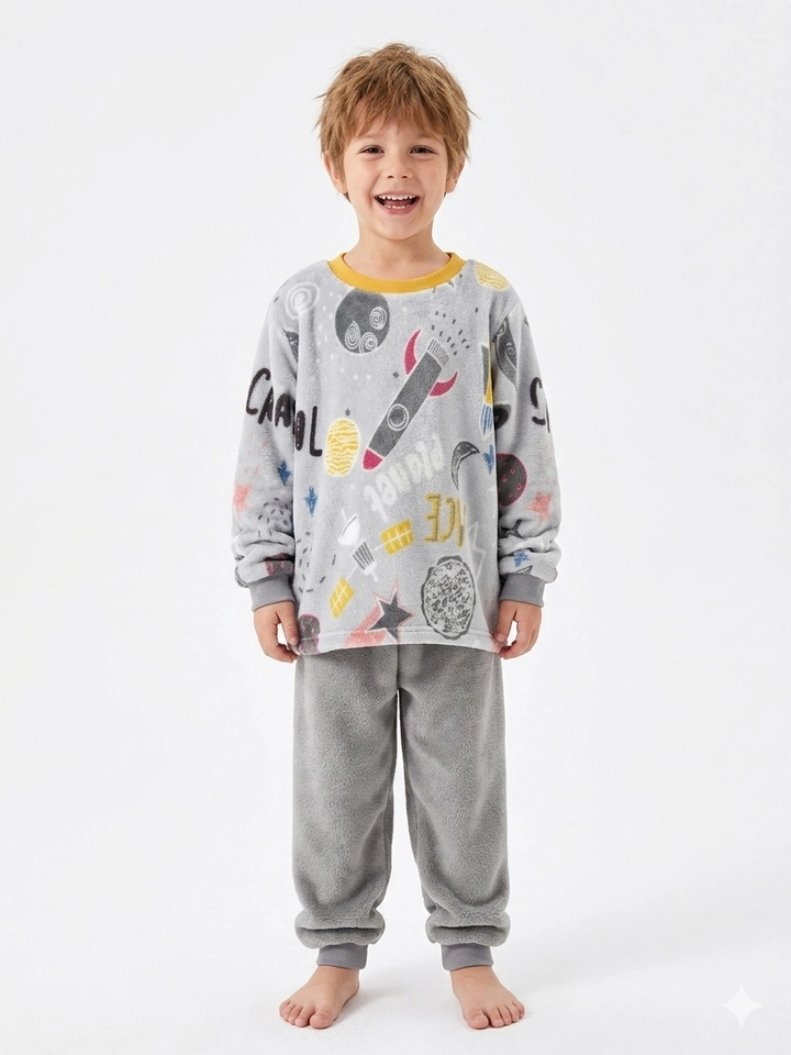 Conjunto Fleece Peluciado Planetas - 4