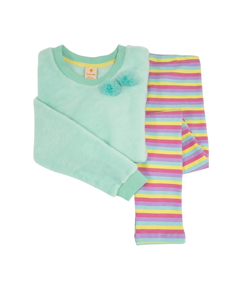 🔥Conjunto Homewear Fleece c/ Molecotton Pompom - 2