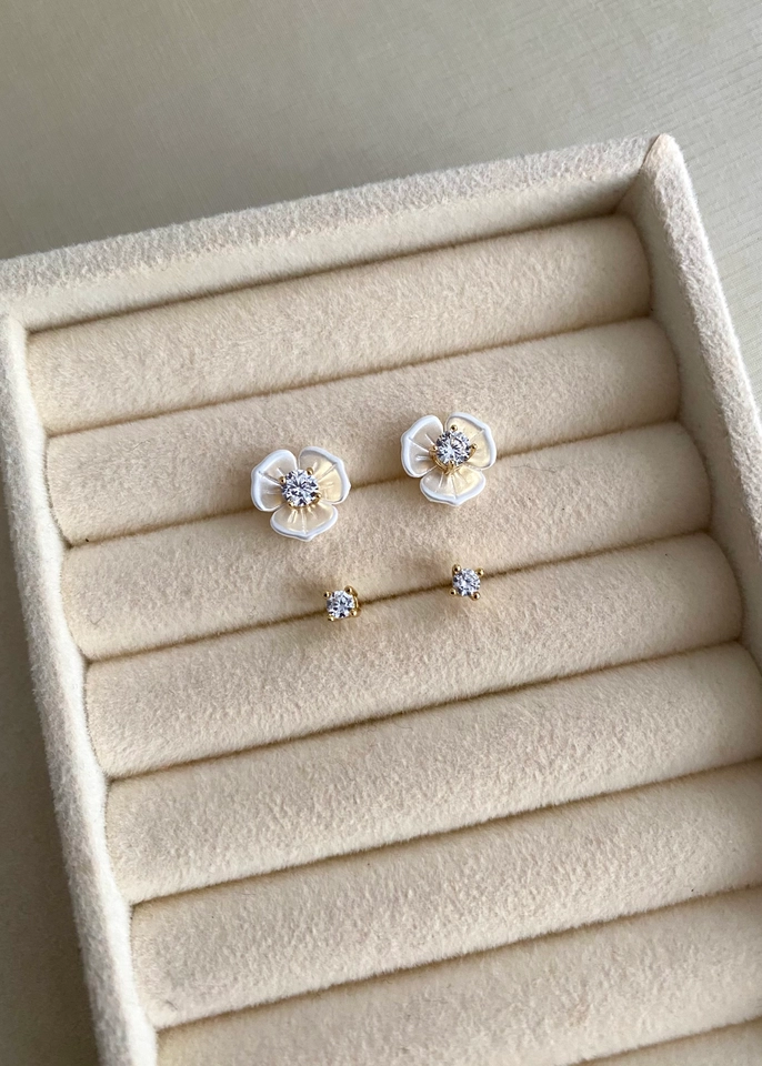 Duo Flor com Ponto de Luz (02 pares)