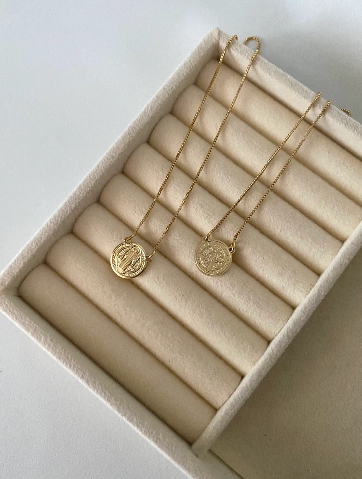 Colar Escapulário Medalha São Bento - 1