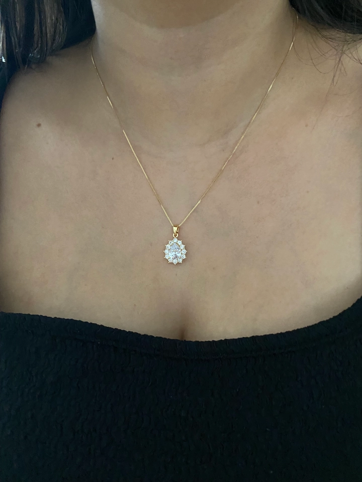 Conjunto Gota Cravejada Cristal - 3