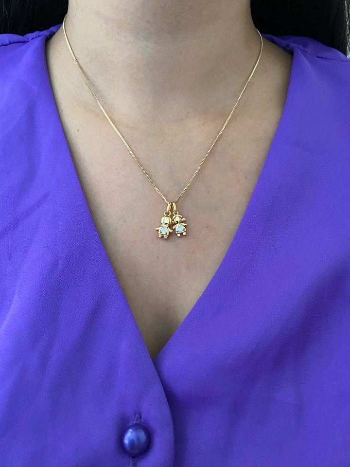 Colar Boneco com Coração - 4