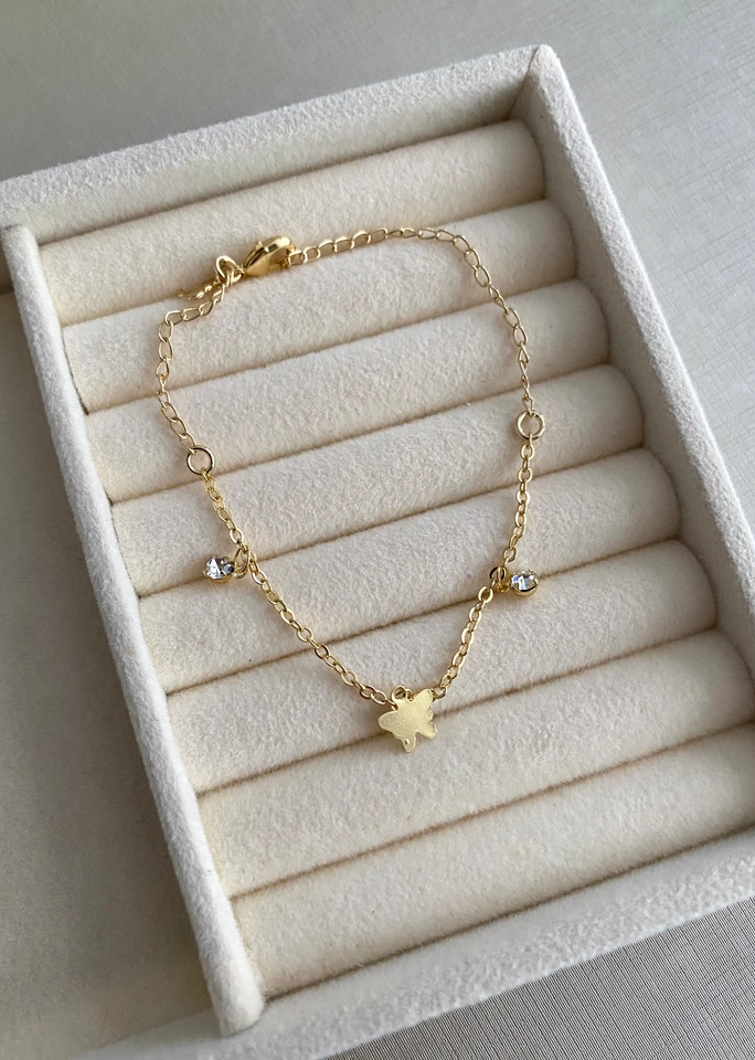 Pulseira com Borboleta e Ponto de Luz - 2