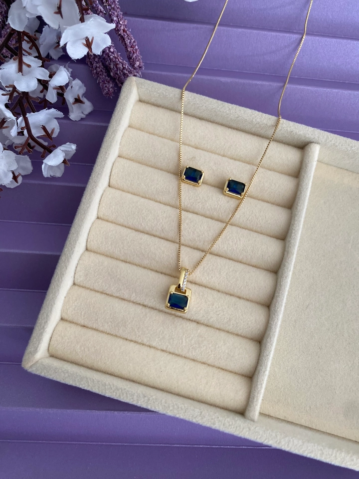 Conjunto Retangular Azul - 5