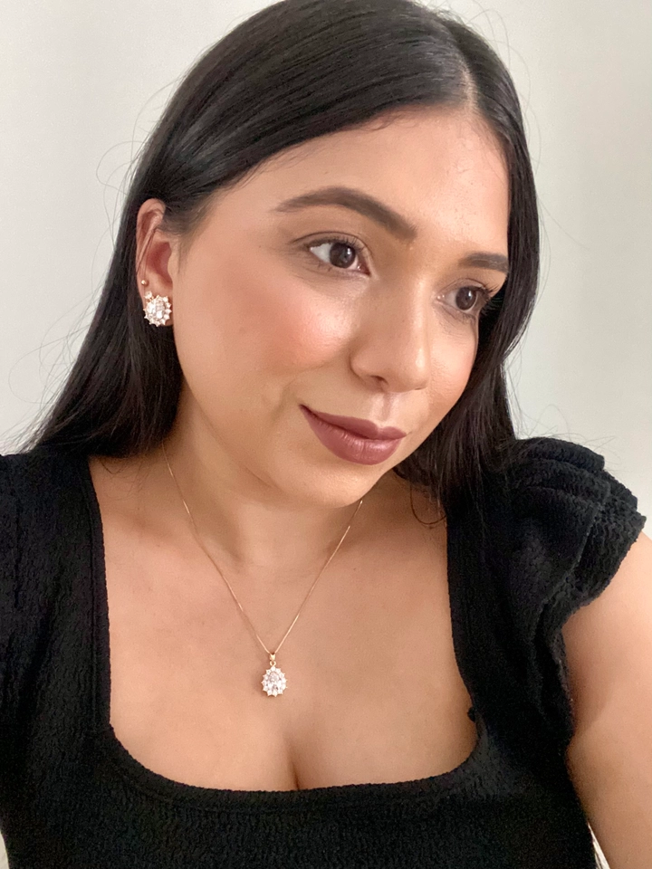 Conjunto Gota Cravejada Cristal - 2