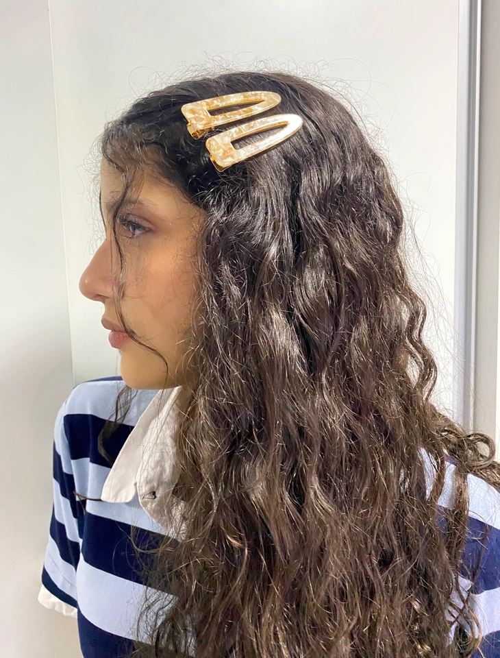 Kit 2 Bicos de Pato Oval liso vazado nude - 3