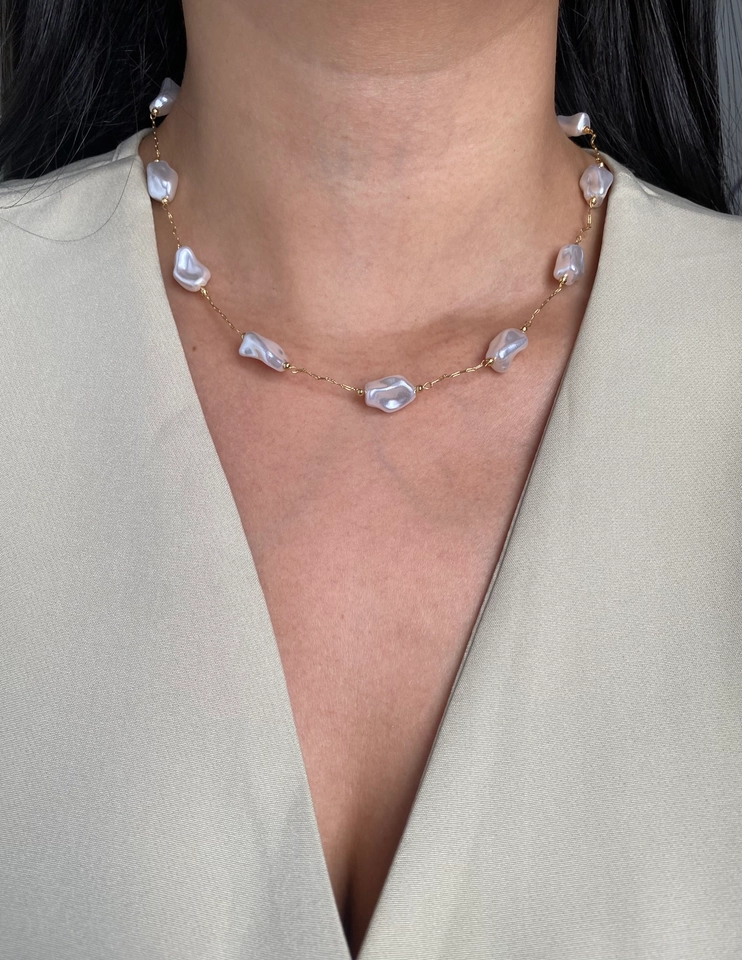 Choker Pérolas Orgânicas