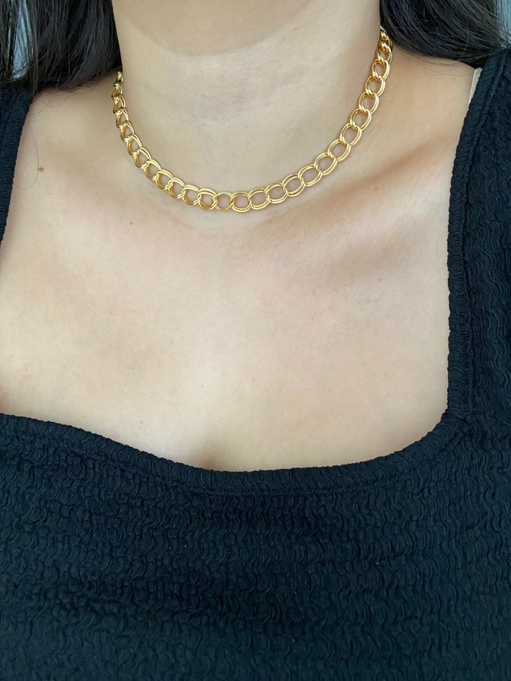 Colar Corrente Oval Elo Duplo - 1