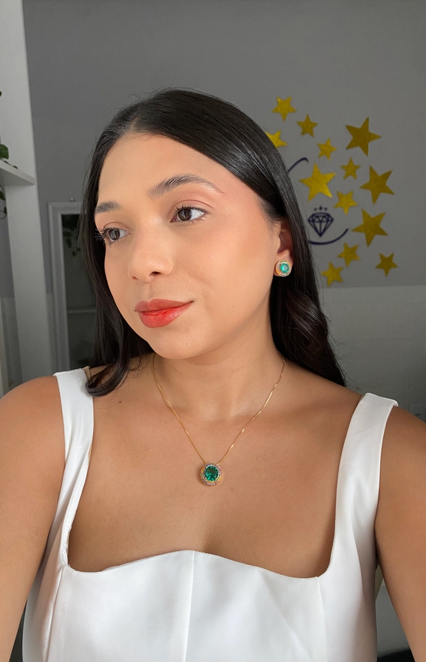 Conjunto Redondo Verde Color - 6