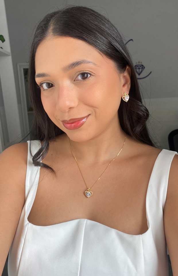 Conjunto Coração com Coroa - 1