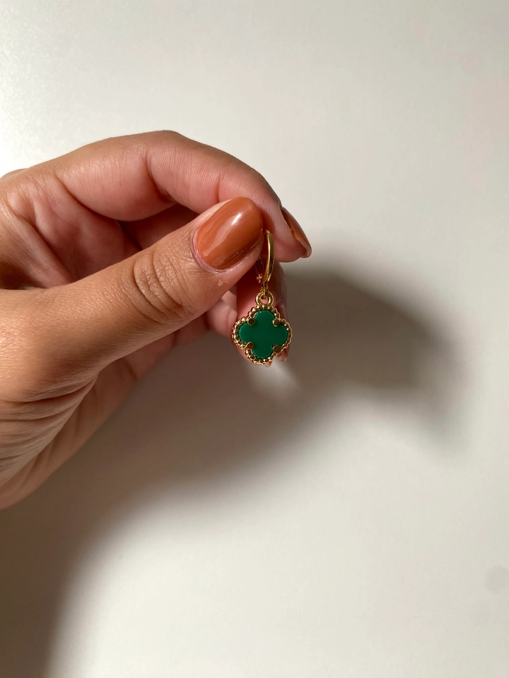 Argola Trevo Verde - 4