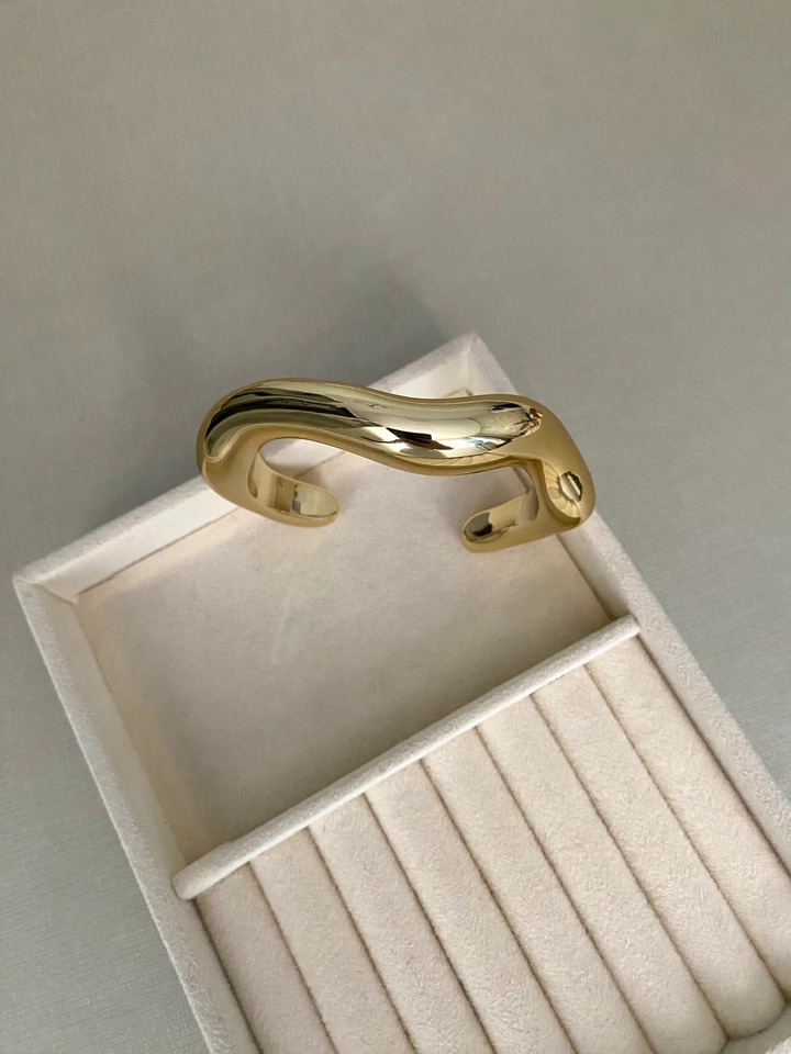 Bracelete Ondulado Aberto (Biju) - 1