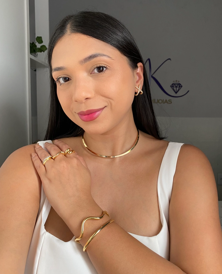 Bracelete Ondulado Liso - 4