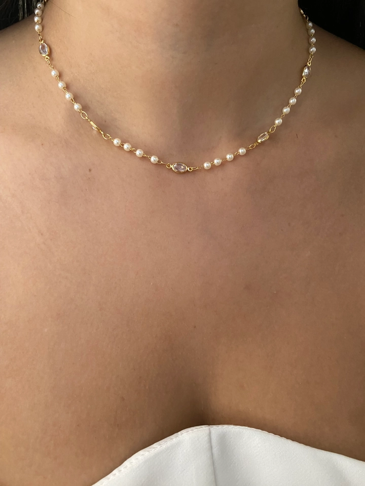 Choker Pérolas com Ponto de Luz - 4