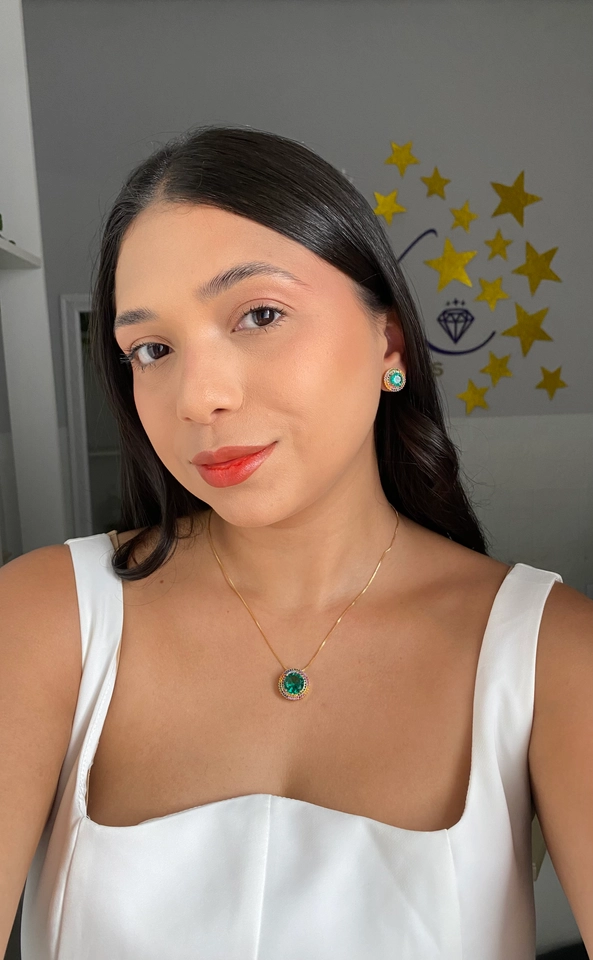 Conjunto Redondo Verde Color - 2