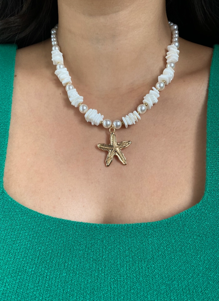 Colar Cascalho com Estrela do Mar (Biju fina) - 3