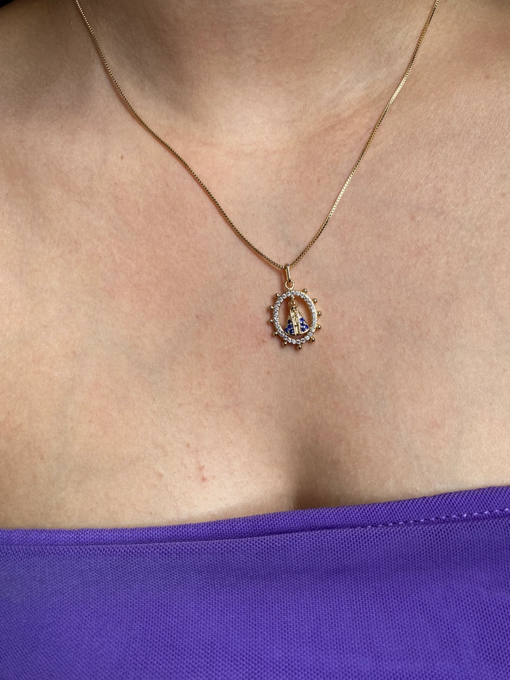Colar Nossa Senhora Oval - 3