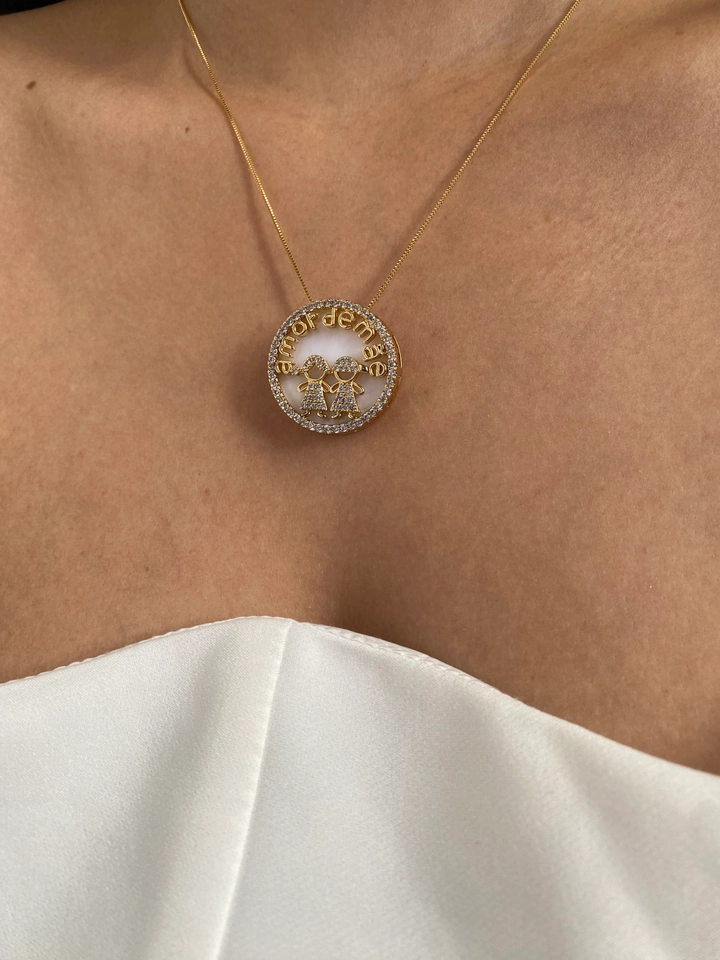 Colar Amor de Mãe com Casal - 5