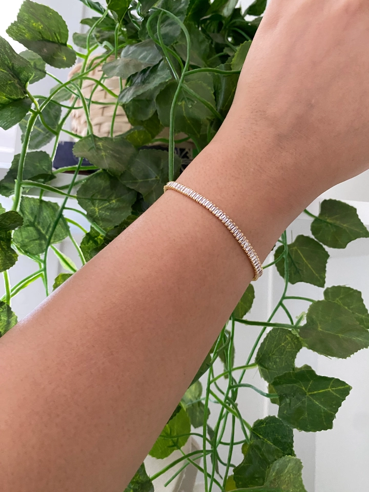 Pulseira Riviera Baguetes Fina