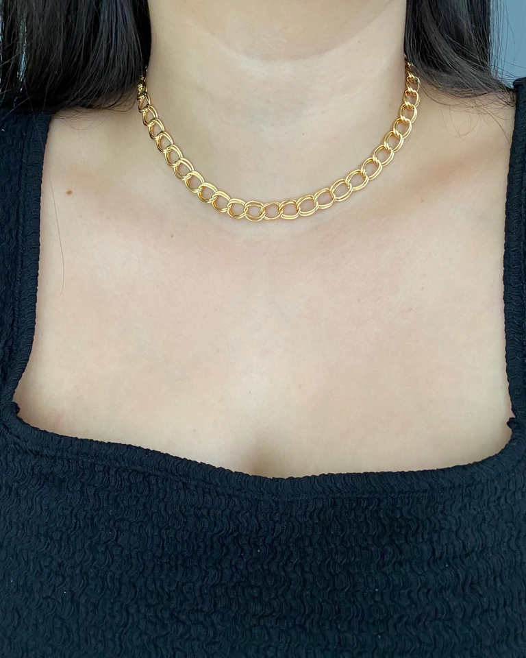 Colar Corrente Oval Elo Duplo - 4