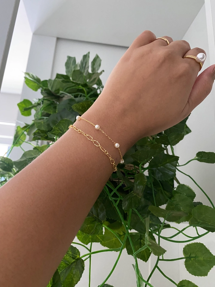 Pulseira Dupla Pérola - 1