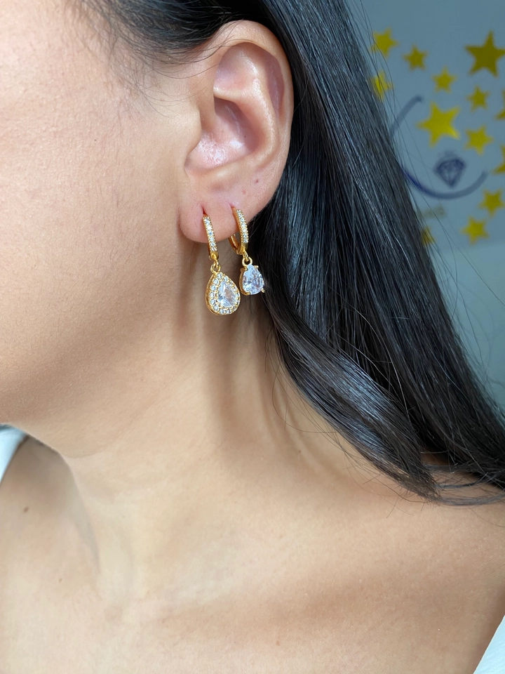 Argola Clique Gota Luxo - 3