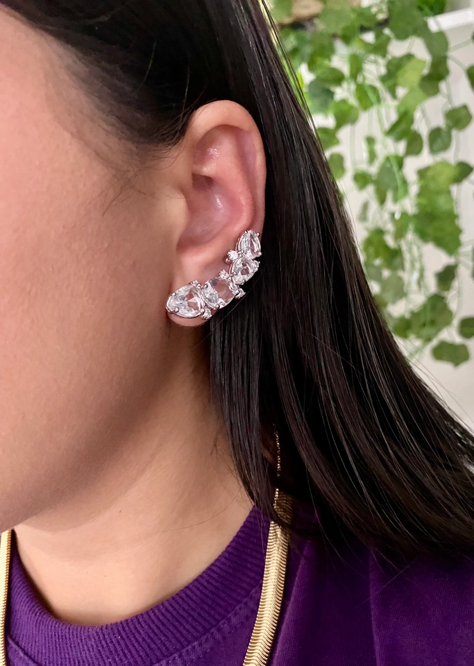 Ear Cuff Gotas Cristal - 4