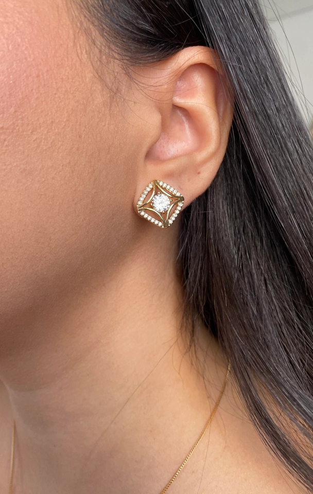 Conjunto Losango com Zircônia - 3