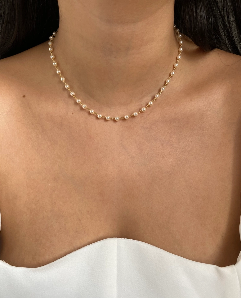 Choker Mini Pérolas - 1